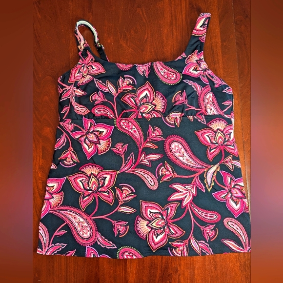 Lands' End Floral Paisley Tankini Top. Size 16 - Picture 1 of 6